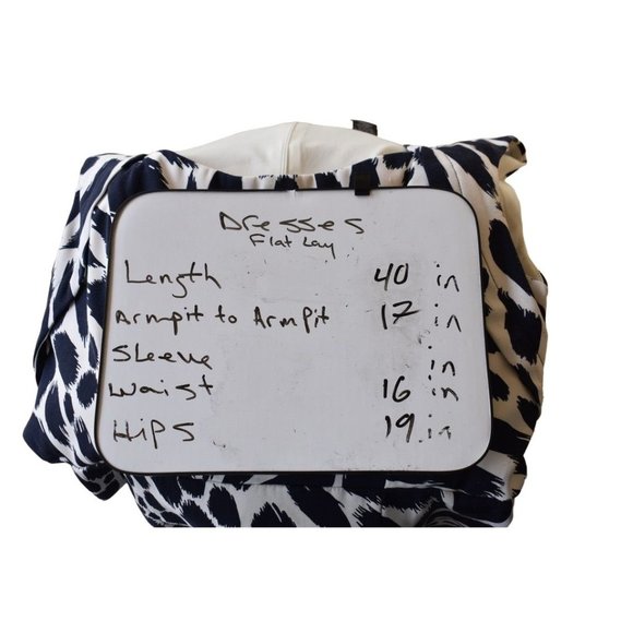 Women's Roulette Blue White Pattern Pencil Dress 12 - Picture 5 of 5